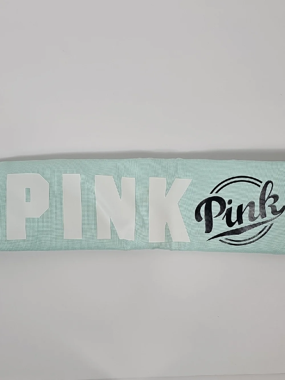 NWT VS PINK Insulated 6 Can Cooler Sling Bag Mint Green Black Logo Tube Carrier